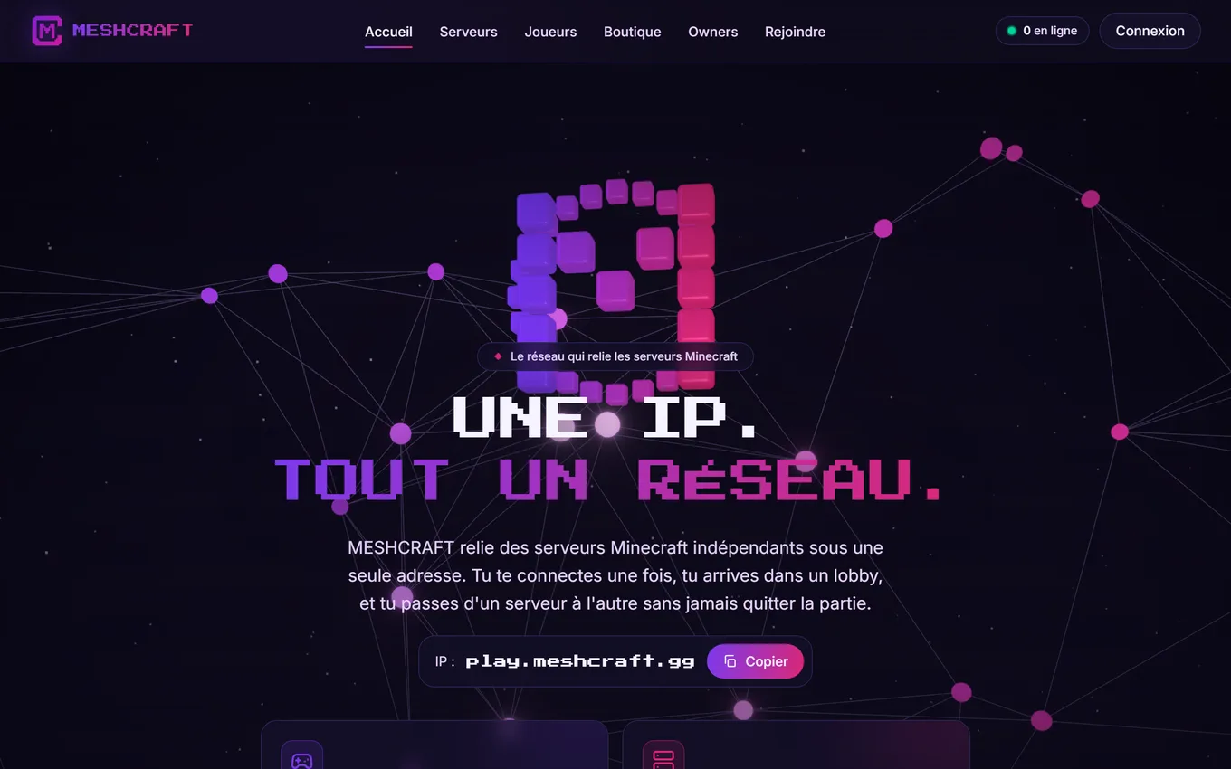 Aperçu du projet Meshcraft